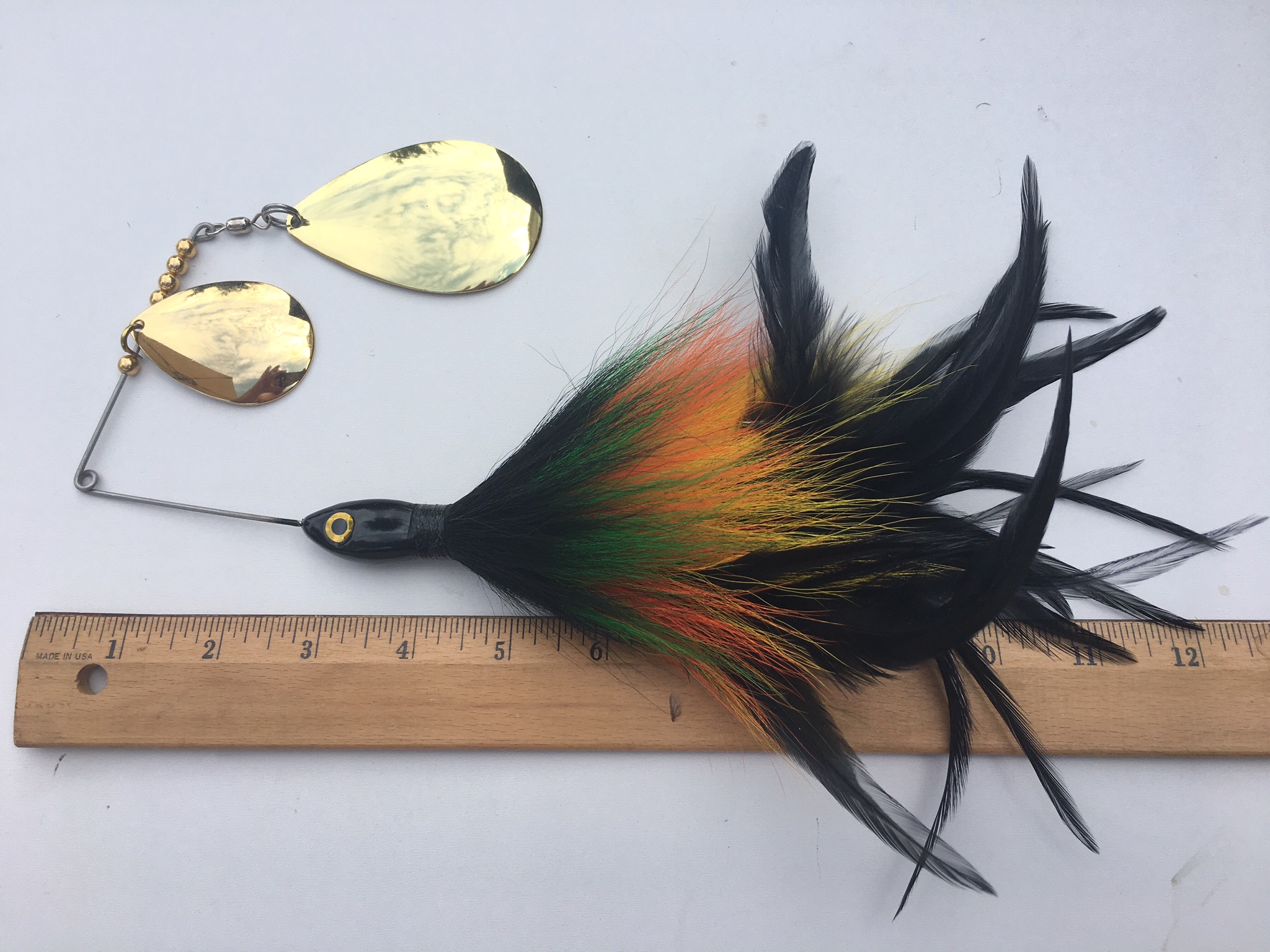 Our Perch patterned 2.85oz “Rambler” spinner bait